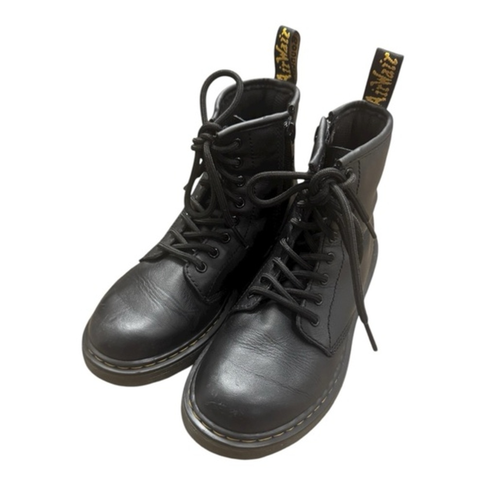 Dr. Martens 1460J Black Leather Lace Up Boots Youth Size 2 EU 33